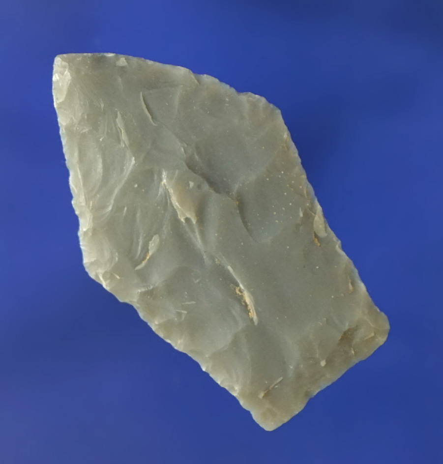 Thin and nicely flaked 1 1/2" Pentagonal point found in Tennessee.