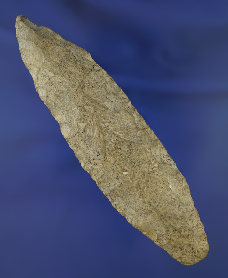 Large 5 7/16" Early Adena made from Bayport chert found in southern Michigan.