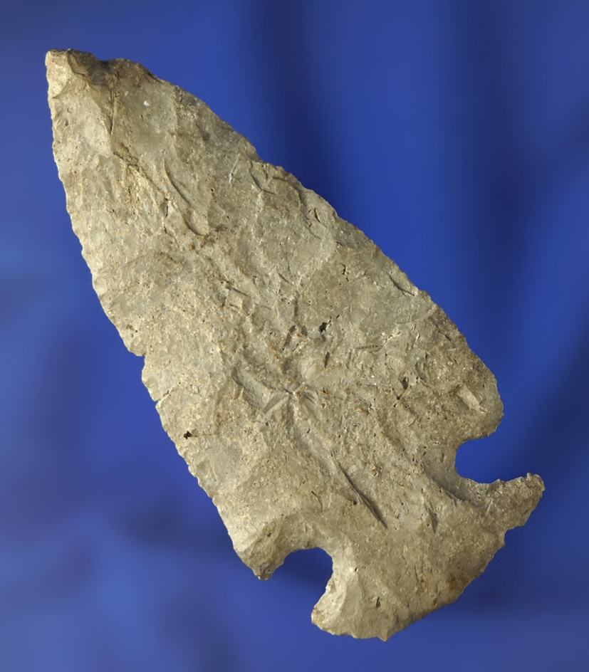 2 11/16" nicely styled Cornernotch found in Michigan. Ex. Phil Waigel collection.