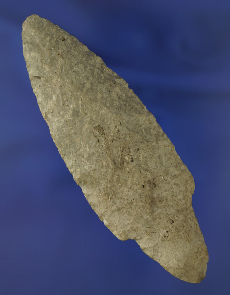 4 5/8" Adena made from Bayport chert found in southern Michigan.