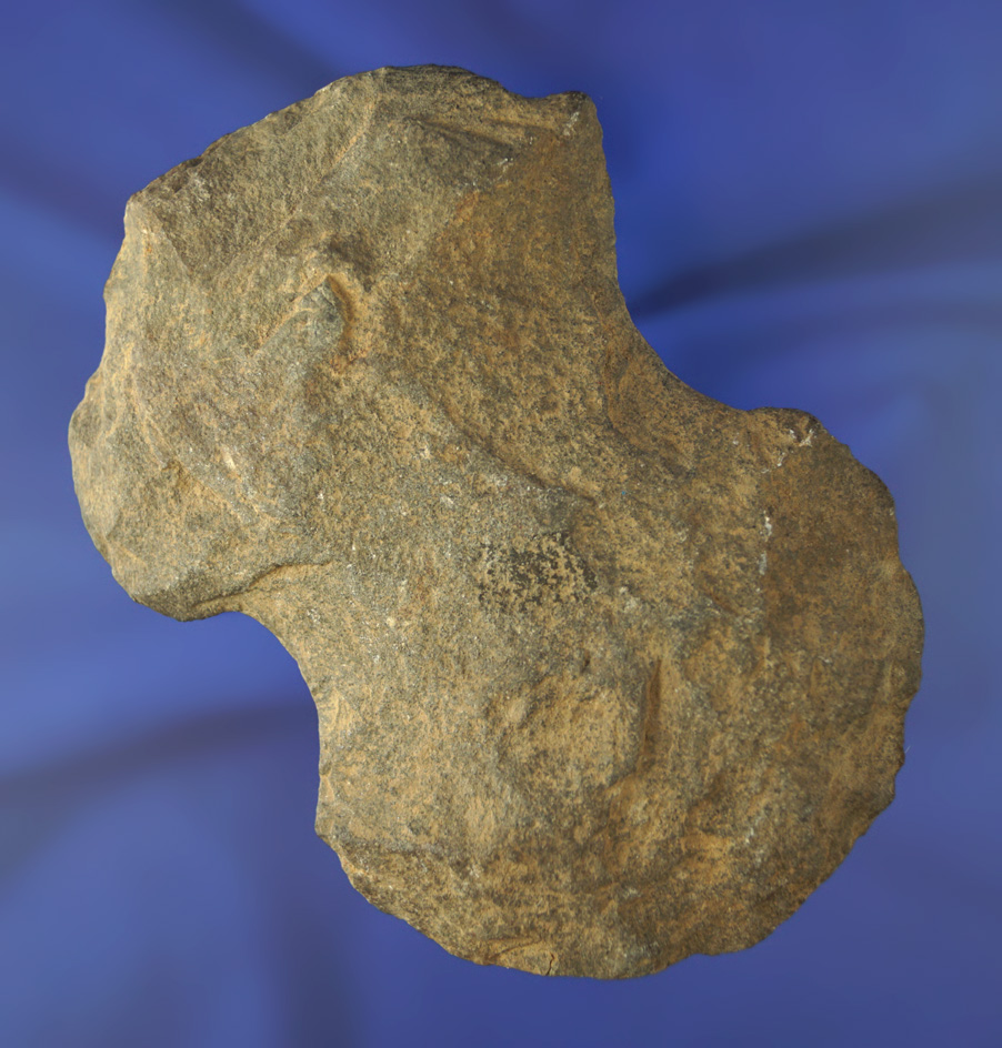 4 1/4" double bit Axe is well patinated found in Arkansas.