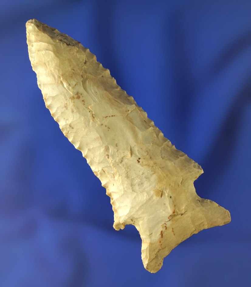 3 1/8" Pinetree point - Culbert County Alabama made from buffalo River chert. Dickey COA.