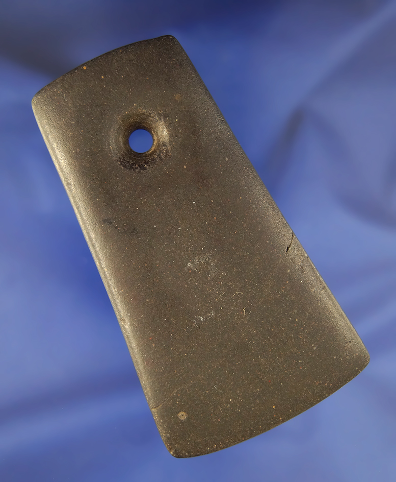 3 5/8" Adena Pendant made from Slate that has been broken and tightly glued.