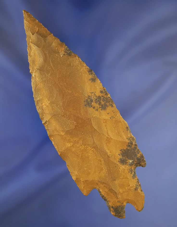 Large 5 5/8" River stained Pedernales found in Texas.