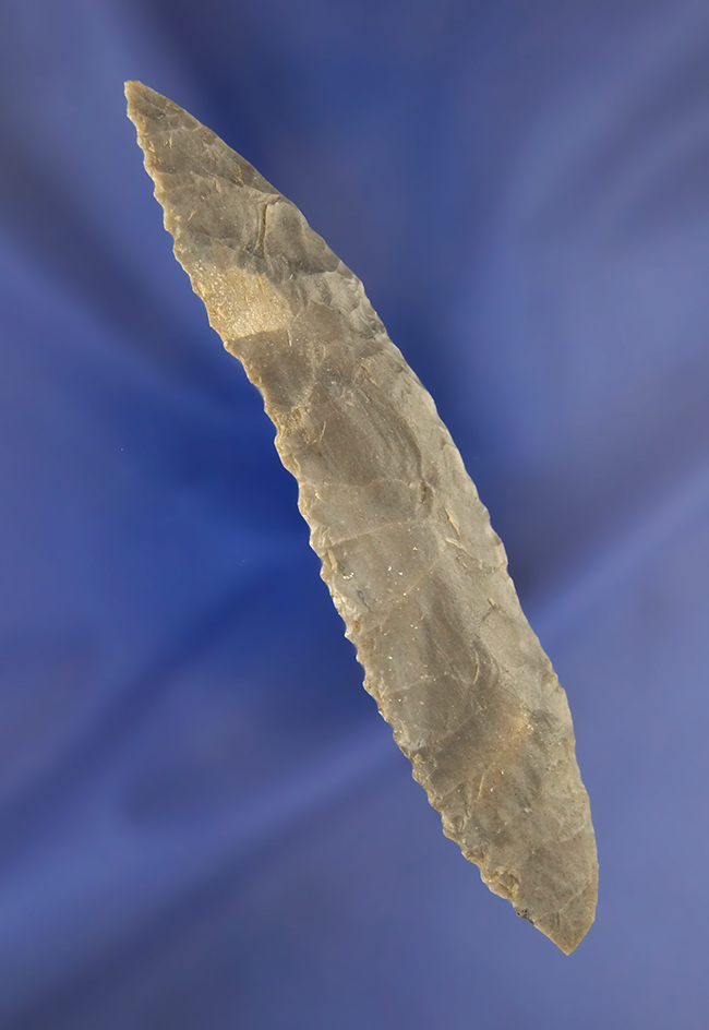 Unique! 4 3/16" Hornstone Bi-pointed Knife found in Indiana.