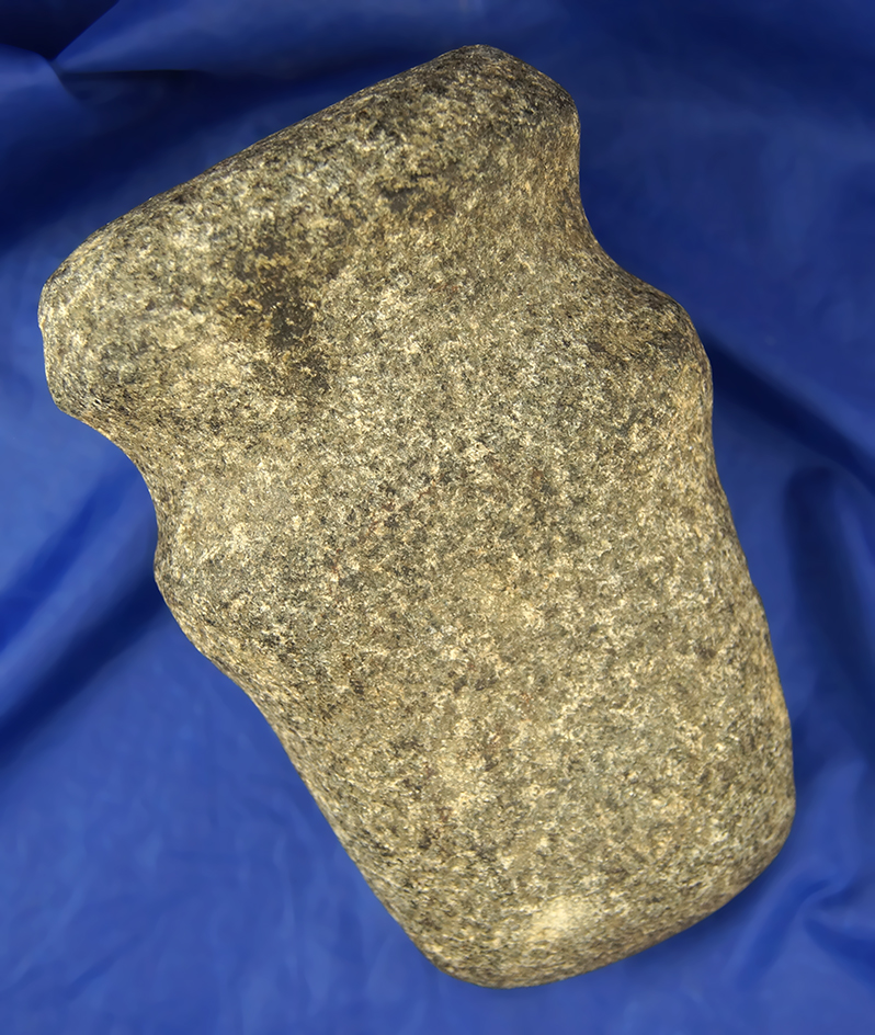 6 1/4" Full Grooved Axe made from Porphyry and found in Ohio. Bennett COA.