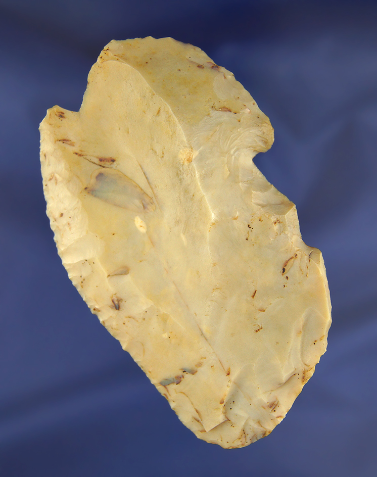 4 3/8" Rare Paleo Multi-purpose Tool made from Flint Ridge Chalcedony, Ohio.