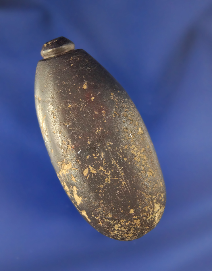 2 1/4" Hematite Plummet found near Buckeye Lake, Ohio. Ex. Echard Collection.