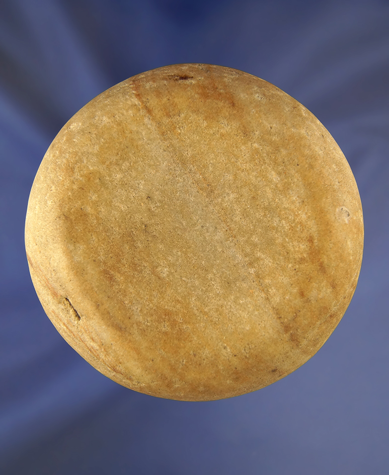 Beautifully polished 3 5/8" Quartz Discoidal found in Macoupin Co.,  Illinois.