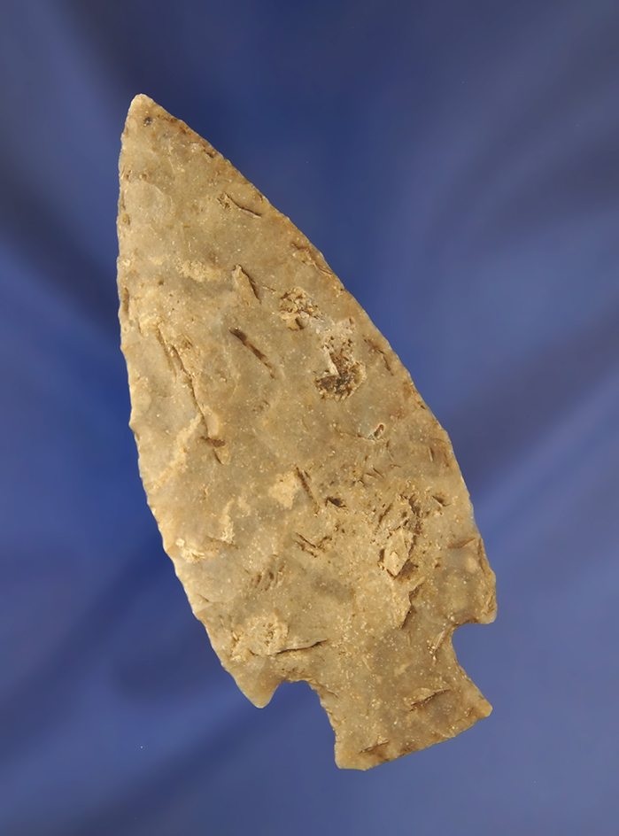 3 7/8" Lange point found in Texas that is nicely styled in good condition.