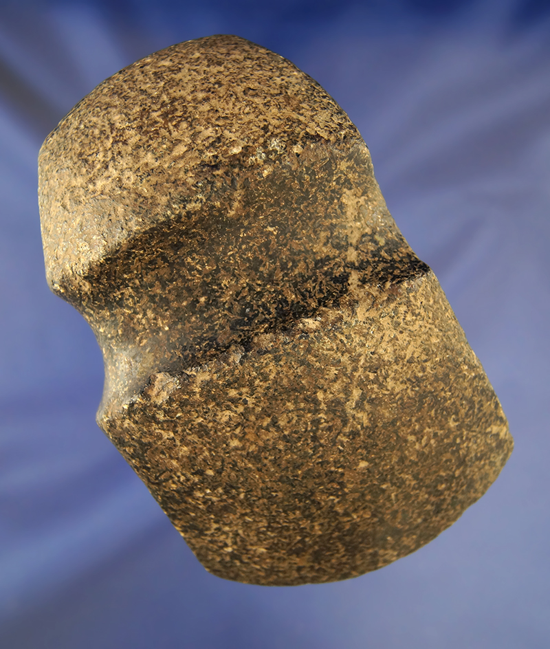 Nice! Highly polished 4 3/4" long 3/4 grooved Axe found in Iowa. Ex. Price, Hoke.