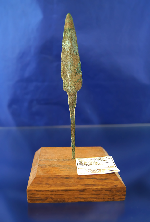 5 1/8" Bronze Tanged Arrowhead , Luristan – 1200-800 BC