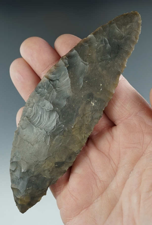 5 3/16" Danish Crescent knife that is well patinated in very nice condition.