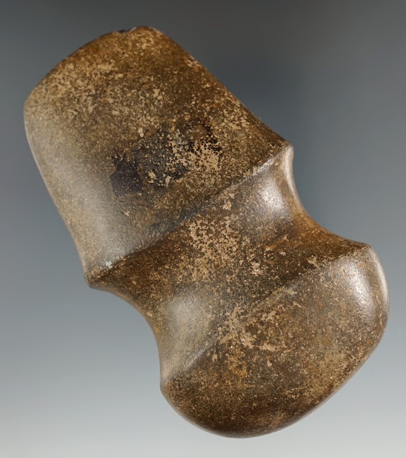 Highly polished and heavily patinated 4 1/8" Full Grooved Axe found in Illinois.