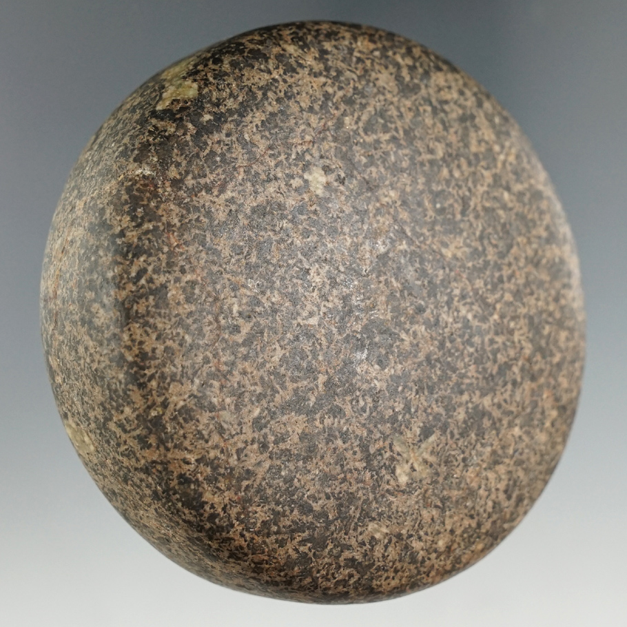 Beautifully polished 3 3/16" Diameter Discoidal found in Brown Co., Ohio. Porphyritic Granite.