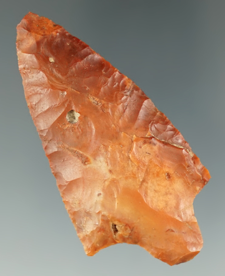 2 13/16" Marion point found in the 1970's by Eric Sowa in Florida. Ex. Pat Layshock collection.