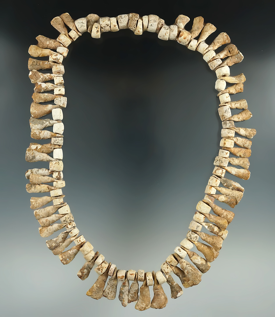 Nice! 22" (strand length) Shell Necklace found in Tennessee with excellent age on surface.