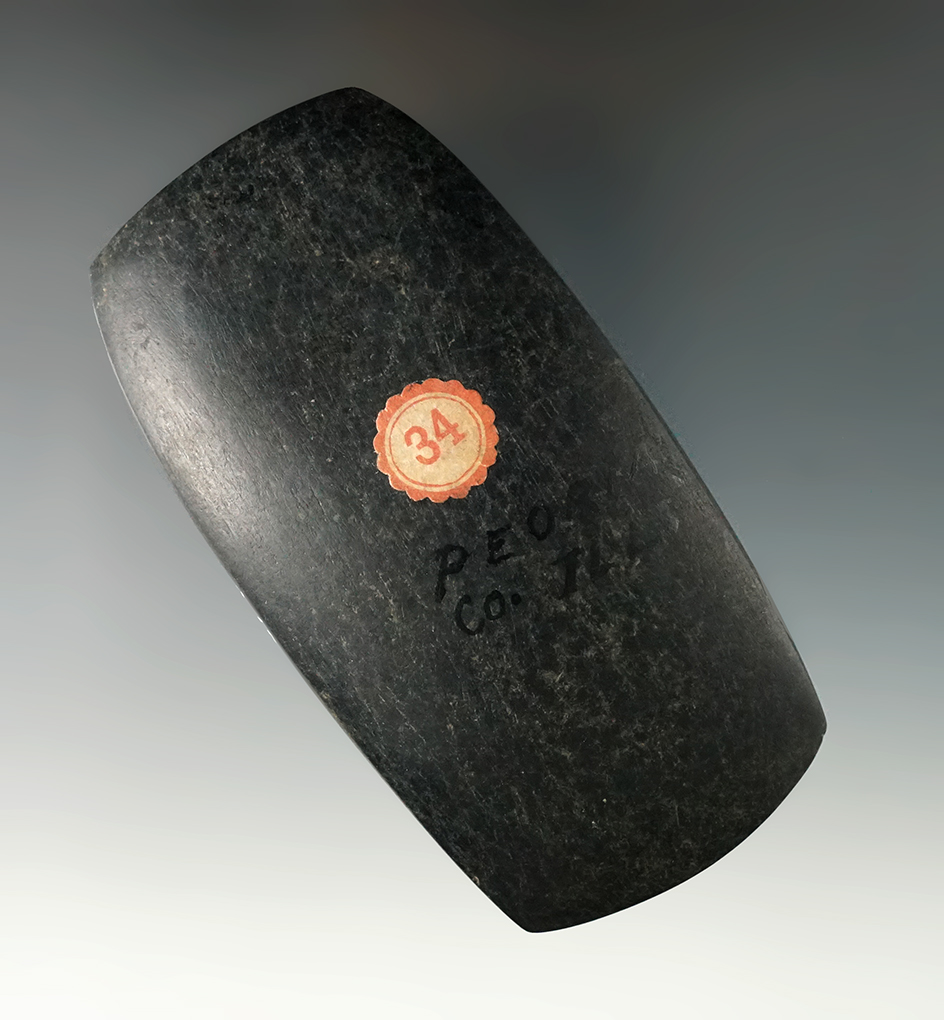 3 7/8" Highly polished Hopewell Celt found in Peoria Co., Illinois. Ex. Dr. Jon F. Neil.