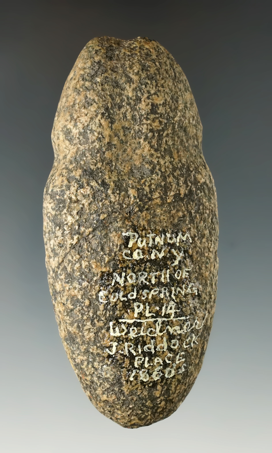 3 3/4" Phallic Effigy Plummet found in Putnam Co., New York north of Cold Springs.