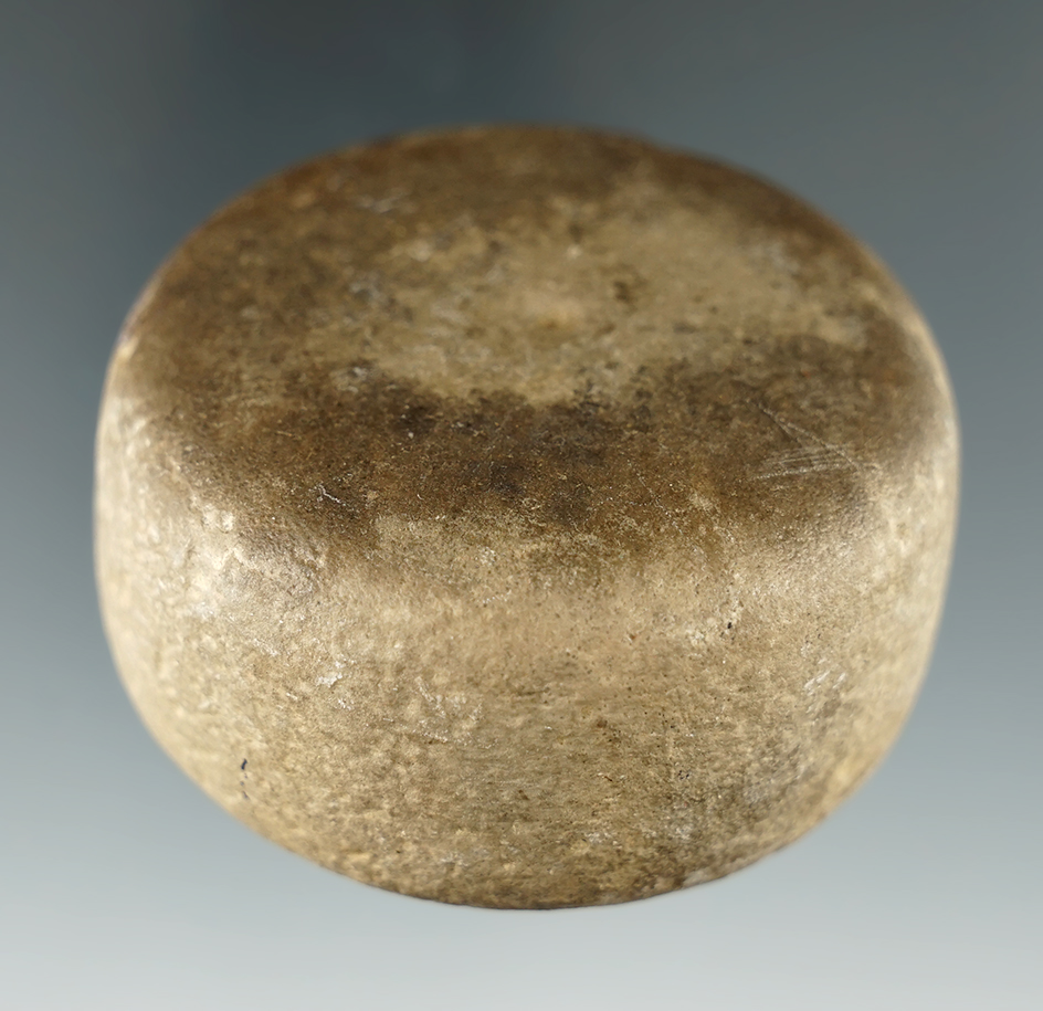 2 1/4" Diameter Discoidal found in Ohio. Ex. Ernie Good Collection.