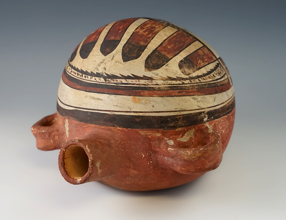 Rare Zuni Pueblo Canteen from the late 1800s, early 1900s. New Mexico.  Ex. Neil Johnson.
