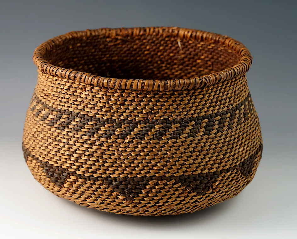 Nicely woven 8 3/4" wide by 4 3/4" tall Havasupai Basket from Arizona.