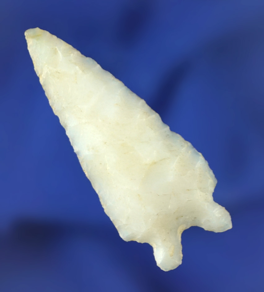 1 15/16" Pinto Basin found in Nevada made from nicely translucent chalcedony that is well styled.