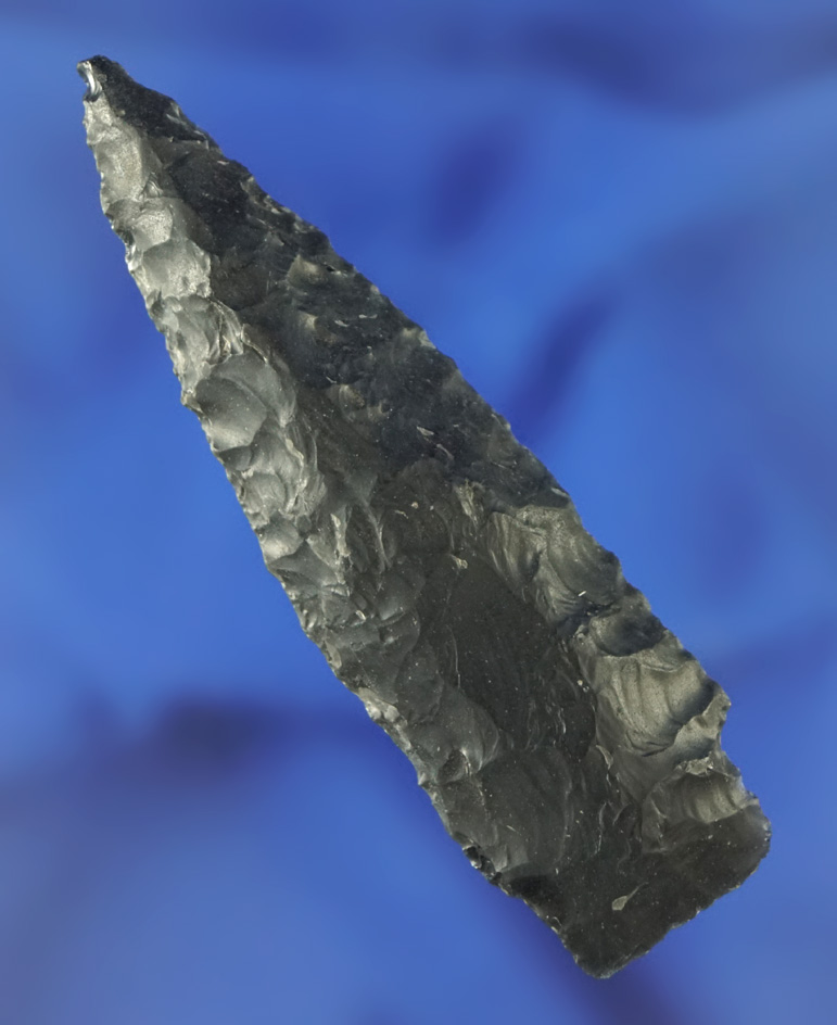 2 3/4" nicely styled Paleo Windust made from obsidian and found in California.
