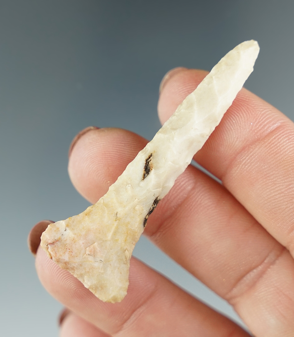 2 1/2" Flint Ridge Flint Drill found in Ohio.