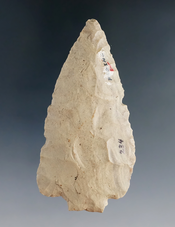 3 1/4" Decatur Fracture Base found in Indiana. Ex Frank Meyer, Mel Wilkins Collections.