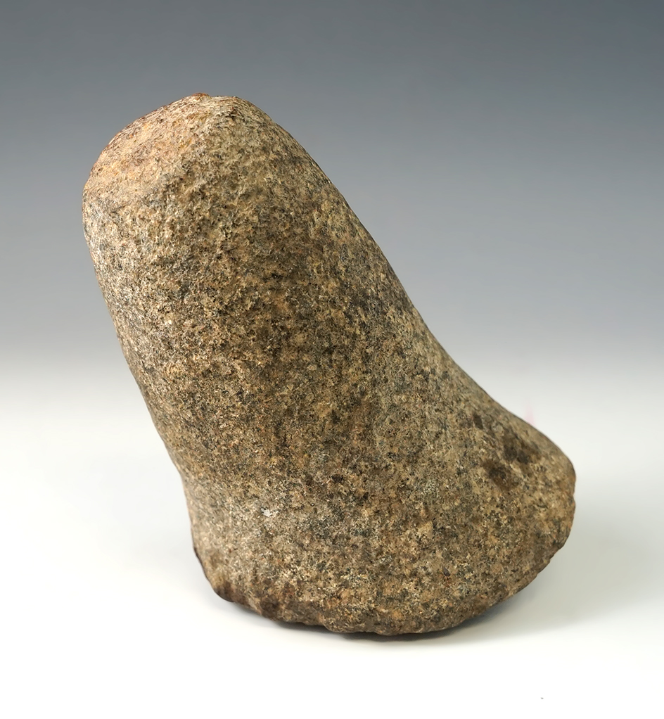 5 1/4" Tall Quartzite Horsehoof Pestle, great shape. Found in Hardin Co., Ohio. Hooks collection.