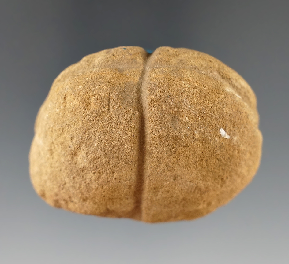 2" Tie on Atl-atl Weight found near the Tennessee Kentucky border with nice double grooves on top.