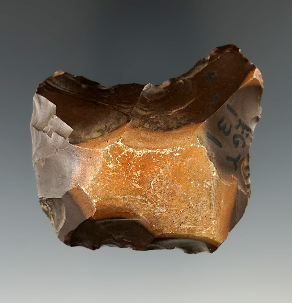 2 3/16"  Mousterian Scraper/Core found in Thebes, Egypt. Ex. Henry S. Taylor, Bill Marano.