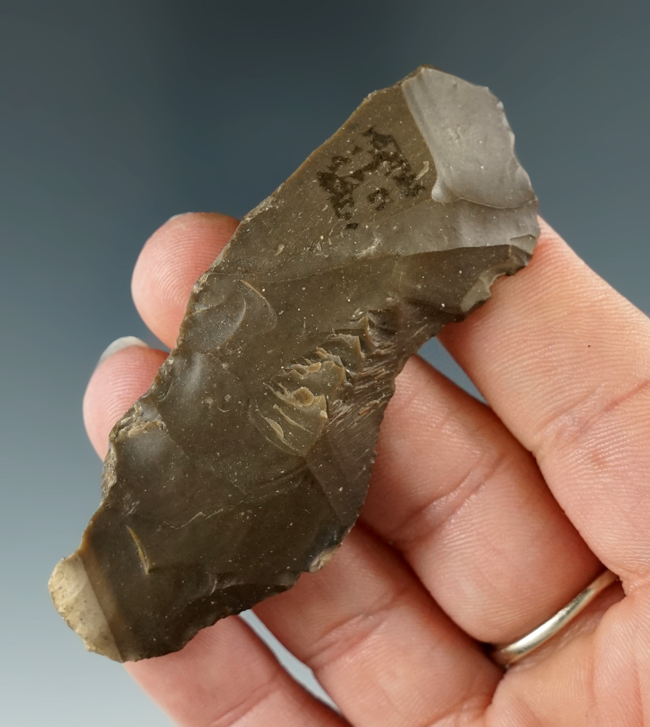 2 7/8"  Mousterian Flaked Tool found in Fayoum, Egypt. Ex. Henry S. Taylor, Bill Marano collections.