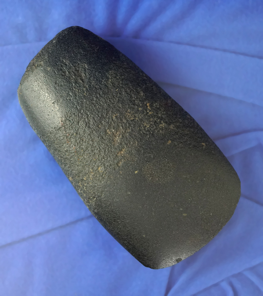 Excellent polish on this 4 11/16" Hardstone Adze - Michigan. Very unique shallow center groove.