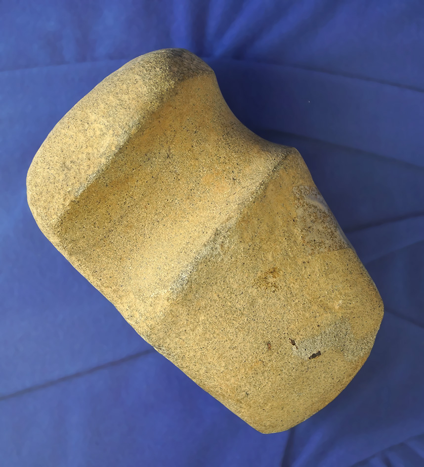 4 3/16" Long 3/4 Grooved Axe in very nice condition, found in Back Neck, Cumberland Co., New Jersey.