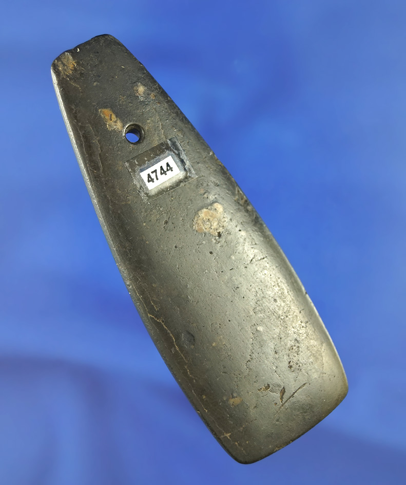 3 9/16" beautifully made slate Pendant with heavy natural patina found in Highland Co.,  Ohio.