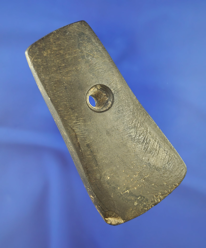 4 1/8" Trapezoidal Pendant found in Allen Co.,  Indiana. Ex. Cameron Parks collection.