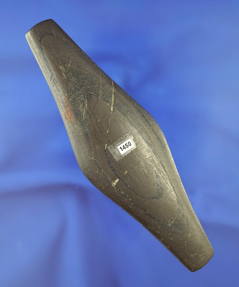 5 5/16" undrilled Adena Expanded Center Gorget - beautiful patina on surface - Miami Co.,  Ohio.