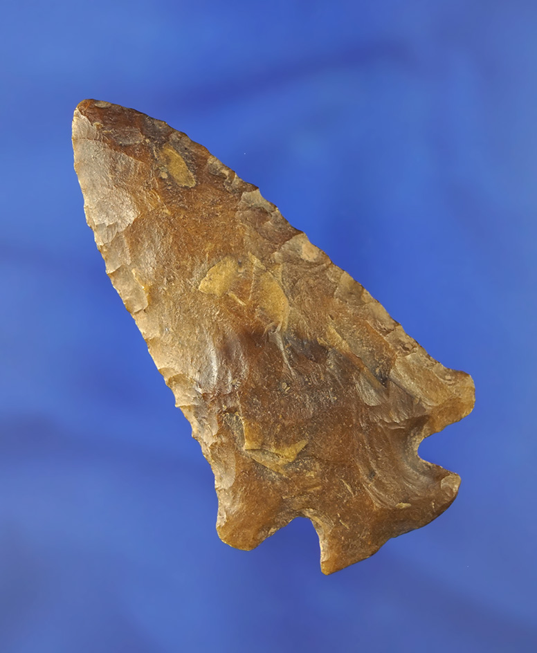 3 3/16" Decatur Fractured Base made from Carter Cave Flint, found in Tennessee. Bennett COA.