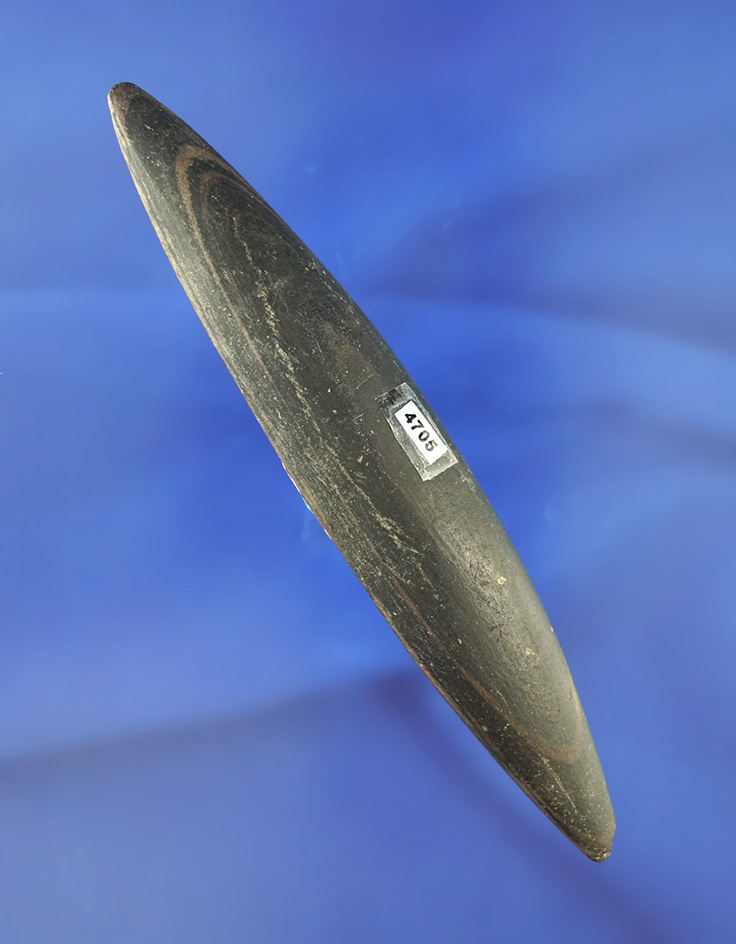 4  7/8" well styled elliptical "pick" bar Atlatl weight found in Franklin Co.,  Ohio. Ex.McNeil.