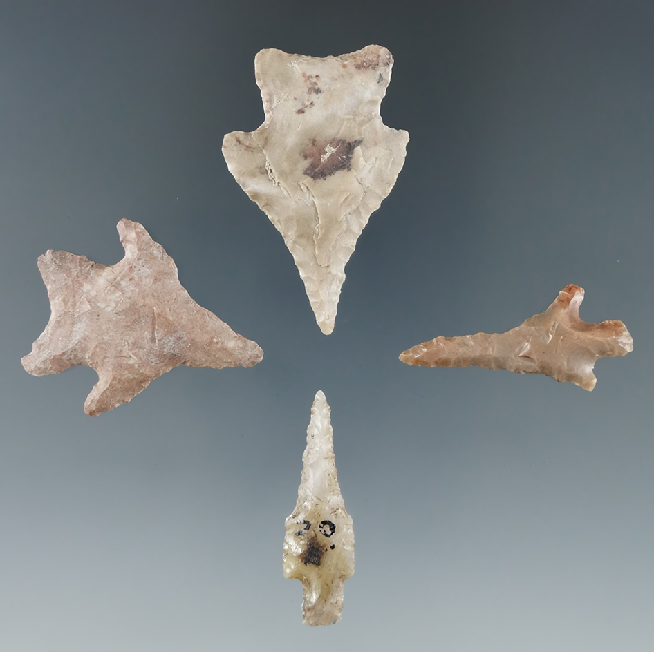 Set of 4 Columbia River Drills, largest is 1 1/2".