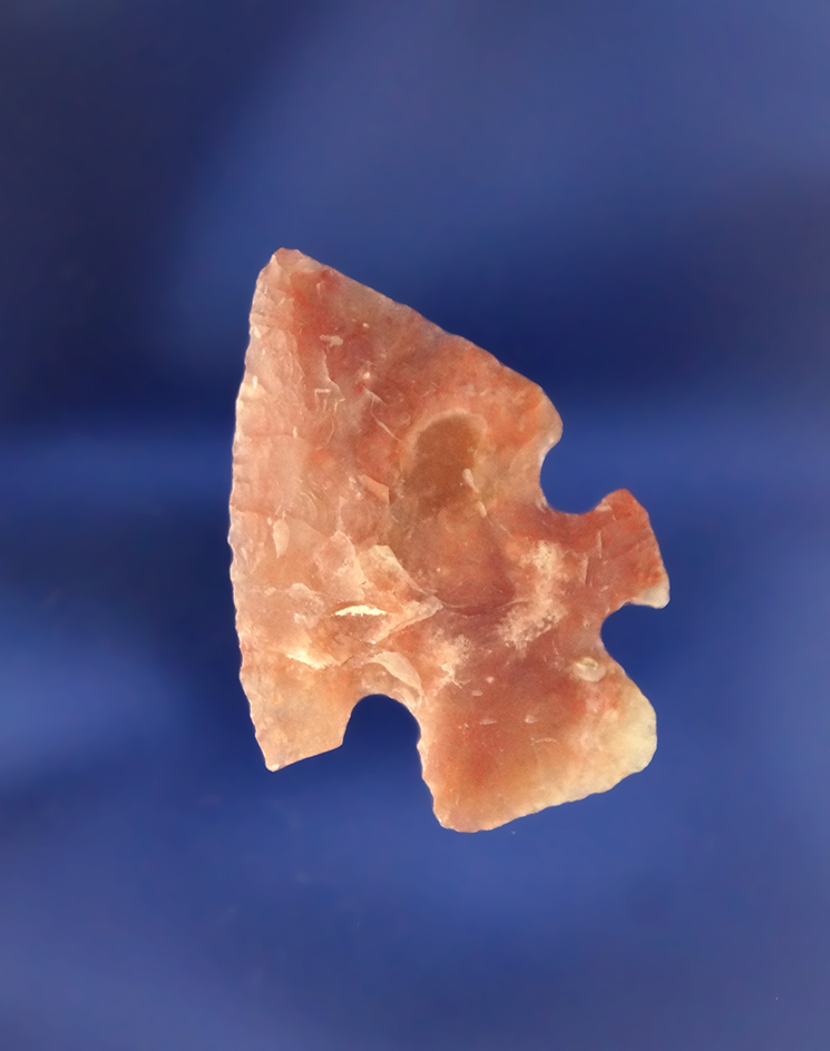 1 3/8" Charcos point made from beautiful semi translucent material  Val Verde Co., Texas.