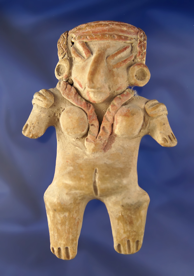 4 1/2"Chupicuaro Female Figure that is highly stylized found in central Mexico. Circa 500 – 100 BC.