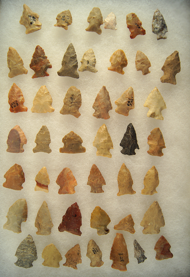 Set of 40+  assorted Arrowheads found in Greenup Co., Kentucky. From the Judge Claxton