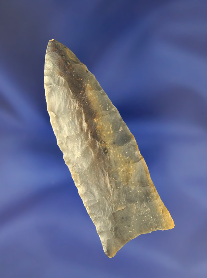 3 3/16" nicely flaked lanceolate found in northern Alabama with 3/4" restoration to tip.