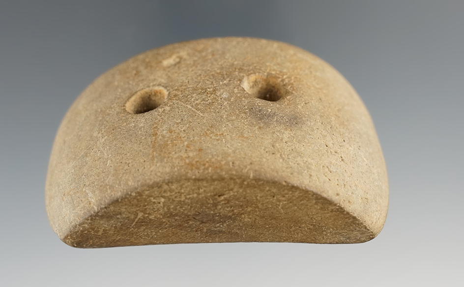 3" Humped Gorget found in Russell Co., Kentucky. Ex. B.W. Stevens.