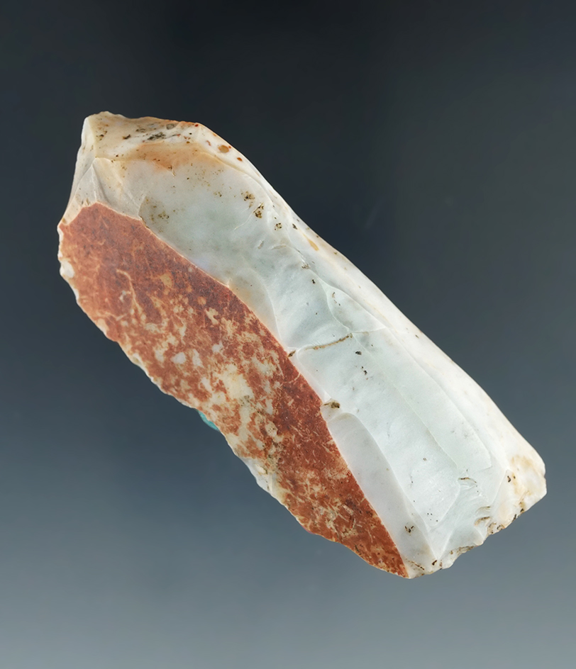 3" Long Hopewell Core made from colorful Flint Ridge Flint, found in Fairfield Co. Ohio.