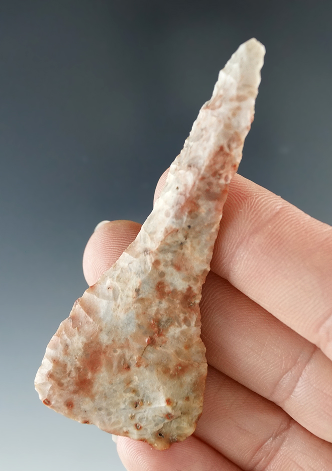 2 3/4" Expanded Base Drill - Flint Ridge Flint, found in Richmond Co. Ohio. Ex. Gordon Meuser.