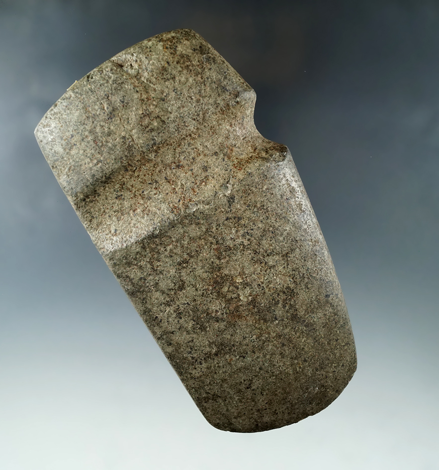 5" Long 3/4 Grooved Hardstone Axe found in Benton Co. Iowa.